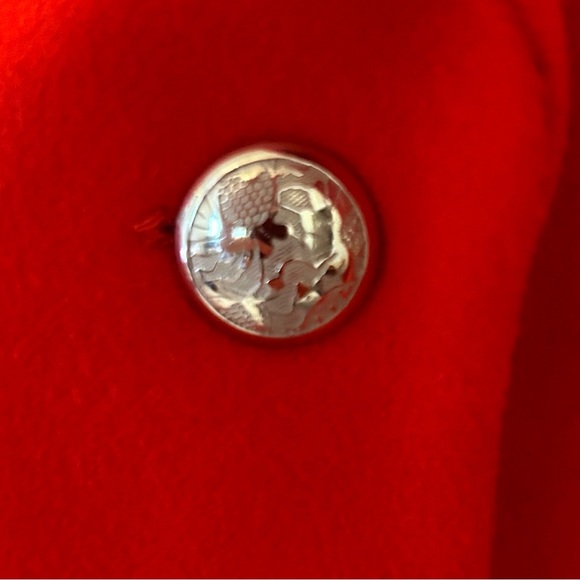 Escada Cashmere Red Blazer with Silver Buttons EU 40 US 8 Women’s Medium - Picture 3 of 7